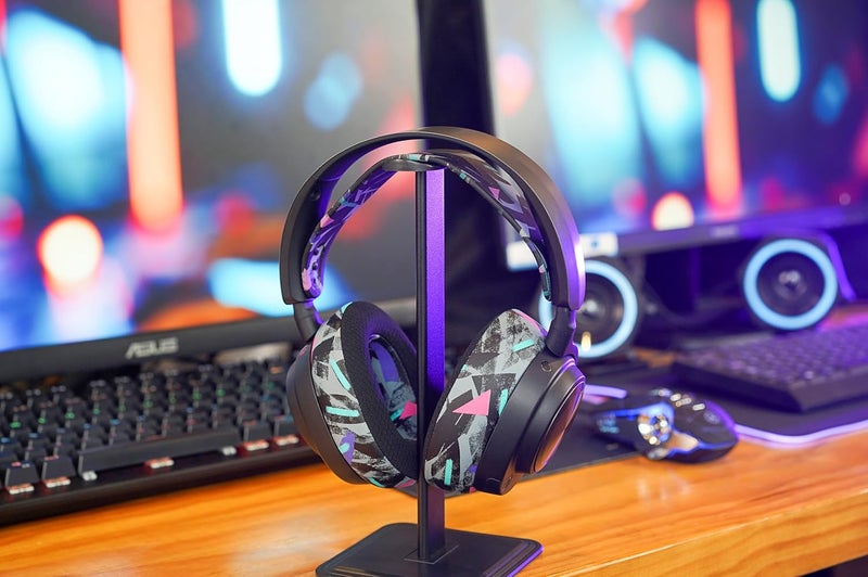 WC HeadbandZ Arctis Nova - Upgraded Silicone Headband for Arctis Nova Headsets by Wicked Cushions - Enhanced Flexibility, Comfort, and Style with Matching Earpad Designs | 90's Black - Image 4